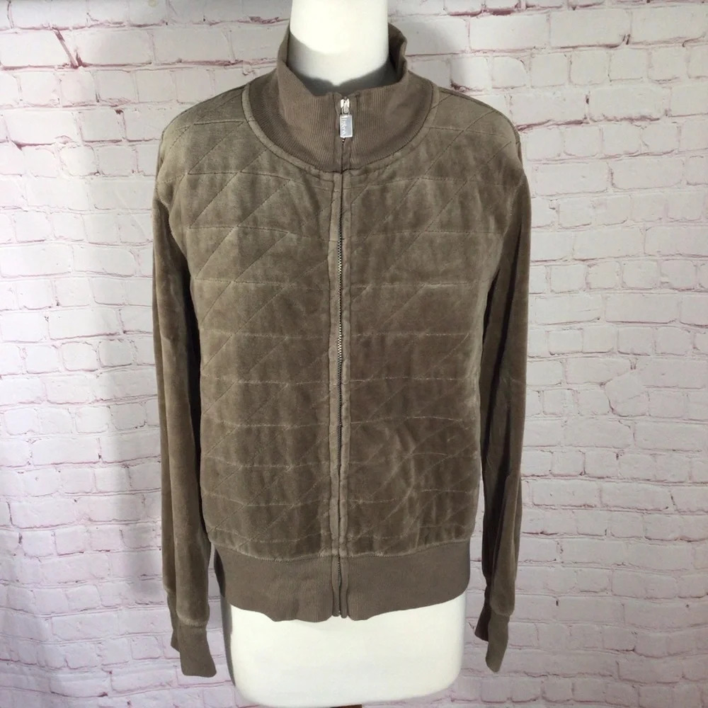 Liz & Co. Quilted Lightweight Full Zip Jacket - Size Large